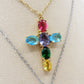 ABIGAIL - ACCIAIO INOSSIDABILE- Collana con pendente croce in cubic zirconia