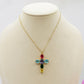ABIGAIL - ACCIAIO INOSSIDABILE- Collana con pendente croce in cubic zirconia