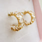 JULIANNE MINI hoops - acciaio inossidabile 316l - Orecchini mini cerchio in cubic zirconia taglio baguette