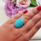 AKASA ~ Anello regolabile in AMAZZONITE naturale