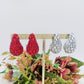 DROP HOLIDAY ~ Orecchini goccia con pietre, glitter e cristalli