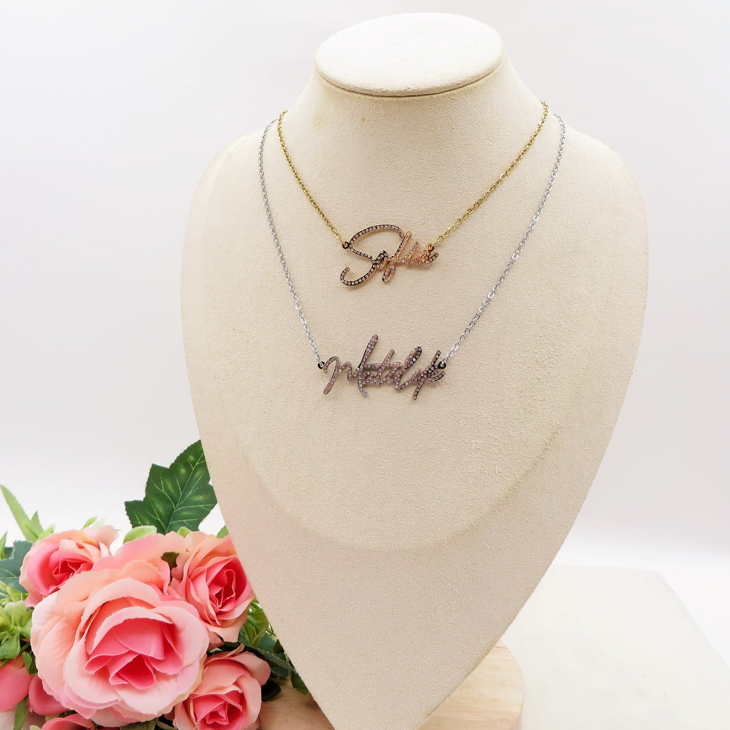 Collana BRILLIANT NAME - NOME PERSONALIZZATO in Acciaio Inossidabile con cubic zirconia