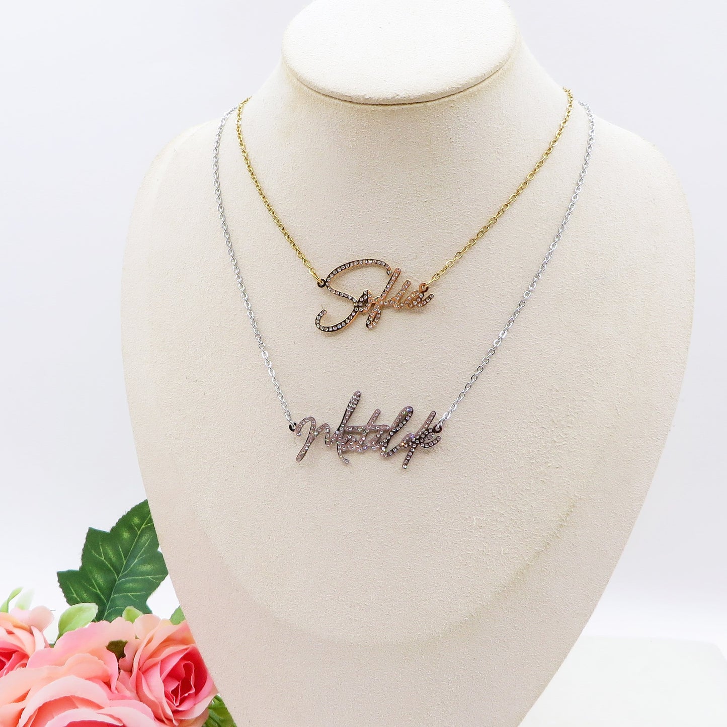 Collana BRILLIANT NAME - NOME PERSONALIZZATO in Acciaio Inossidabile con cubic zirconia