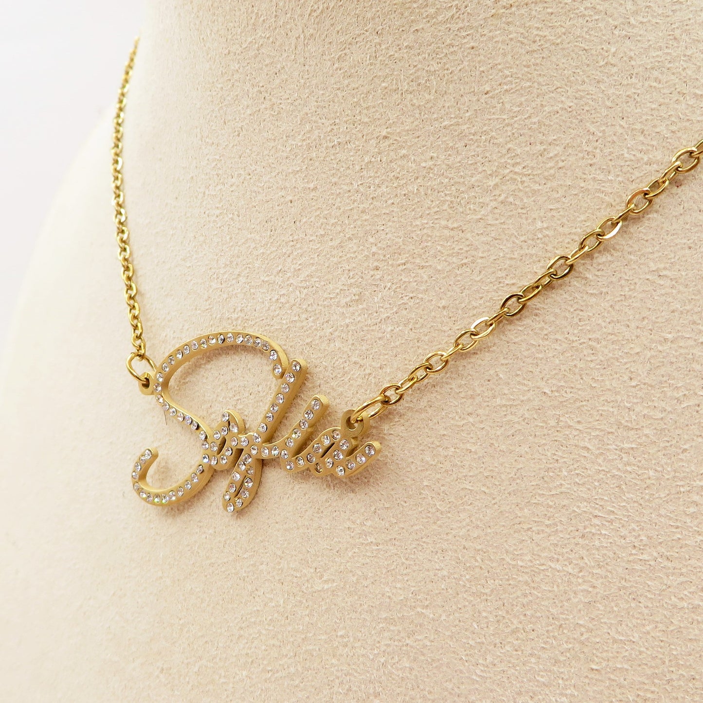 Collana BRILLIANT NAME - NOME PERSONALIZZATO in Acciaio Inossidabile con cubic zirconia
