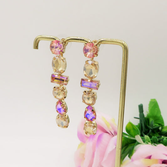 COLETTE - Orecchini pendenti con pietre sfaccettate e Cubic Zirconia