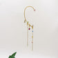 FAIRY EARCUFF ~ ACCIAIO Inossidabile orecchino integrale SENZA FORI con cuori e cubic zirconia