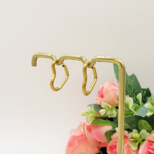 HEART HOOPS - ACCIAIO INOSSIDABILE - Paio orecchini cerchi a cuore