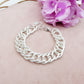 CHAIN Flat bagnato ARGENTO ~ Bracciale unisex in catena ACCIAIO INOSSIDABILE