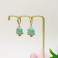 TINKERBELL RAINBOW ACCIAIO INOSSIDABILE ~ Orecchini mini cerchi a campanella con cubic zirconia in ACCIAIO INOSSIDABILE
