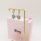 TINKERBELL RAINBOW ACCIAIO INOSSIDABILE ~ Orecchini mini cerchi a campanella con cubic zirconia in ACCIAIO INOSSIDABILE