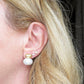 AMY bottone pearls - ACCIAIO INOSSIDABILE ~ Orecchini bottone perla + acciaio