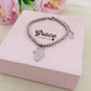 HUMAN HEART charm BRACCIALE  Pallini ~ ACCIAIO inossidabile - Bracciale cuore anatomico con ciondoli