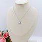 ELARA ~ ARGENTO 925 ~ Collana con solitario in madreperla naturale opale + cubic zirconia AAA