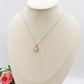 ELARA ~ ARGENTO 925 ~ Collana con solitario in madreperla naturale opale + cubic zirconia AAA