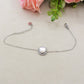 ELARA ~ ARGENTO 925 ~ Bracciale con solitario in madreperla naturale opale + cubic zirconia AAA