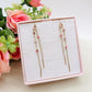 ETHEREAL ~ paio Orecchini ACCIAIO INOSSIDABILE pendenti zirconati stile saliscendi