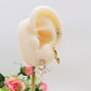 MARQUISE EAR JACKET ~ Orecchini ear jacket ACCIAIO INOSSIDABILE effetto monachella piercing in Cubic Zirconia AAA