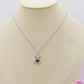 TEDDY HEART - ACCIAIO INOSSIDABILE- collana con Orsetto + cuore smaltato