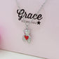 TEDDY HEART - ACCIAIO INOSSIDABILE- collana con Orsetto + cuore smaltato