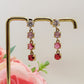 MURYEL Orecchini pendenti - ACCIAIO INOSSIDABILE ~ Orecchini pendenti tennis con cubic zirconia