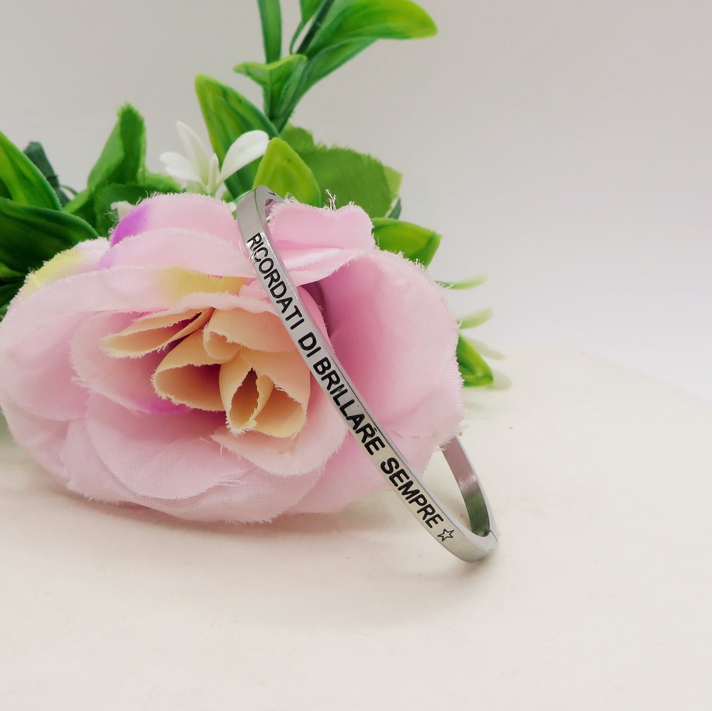 SPECIAL for you - Bracciale manetta con dediche ~ ACCIAIO INOSSIDABILE