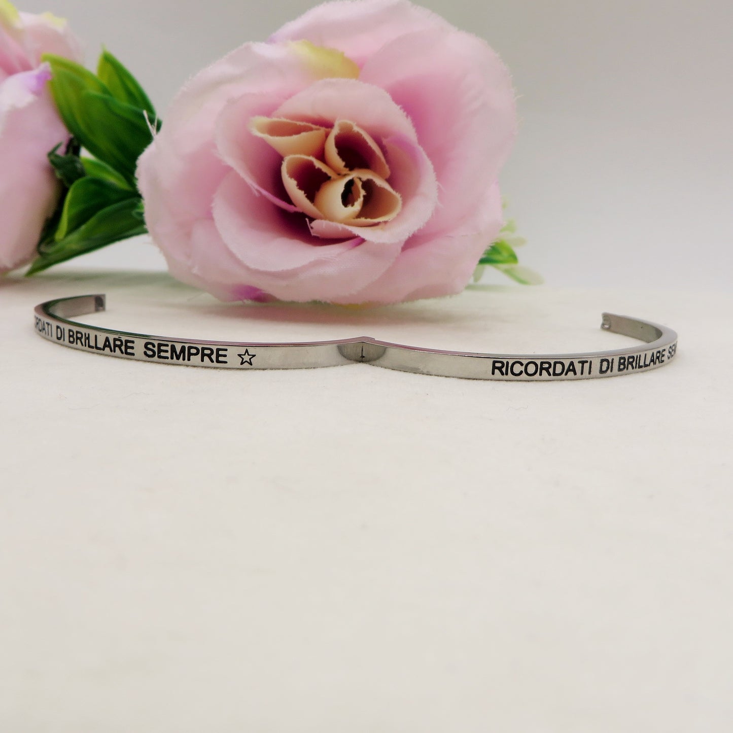 SPECIAL for you - Bracciale manetta con dediche ~ ACCIAIO INOSSIDABILE