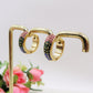 DEGRADE' COLOURS HOOPS - ACCIAIO INOSSIDABILE - OrecchinI a cerchio in cubic zirconia