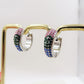 DEGRADE' COLOURS HOOPS - ACCIAIO INOSSIDABILE - OrecchinI a cerchio in cubic zirconia