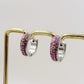 DEGRADE' COLOURS HOOPS - ACCIAIO INOSSIDABILE - OrecchinI a cerchio in cubic zirconia