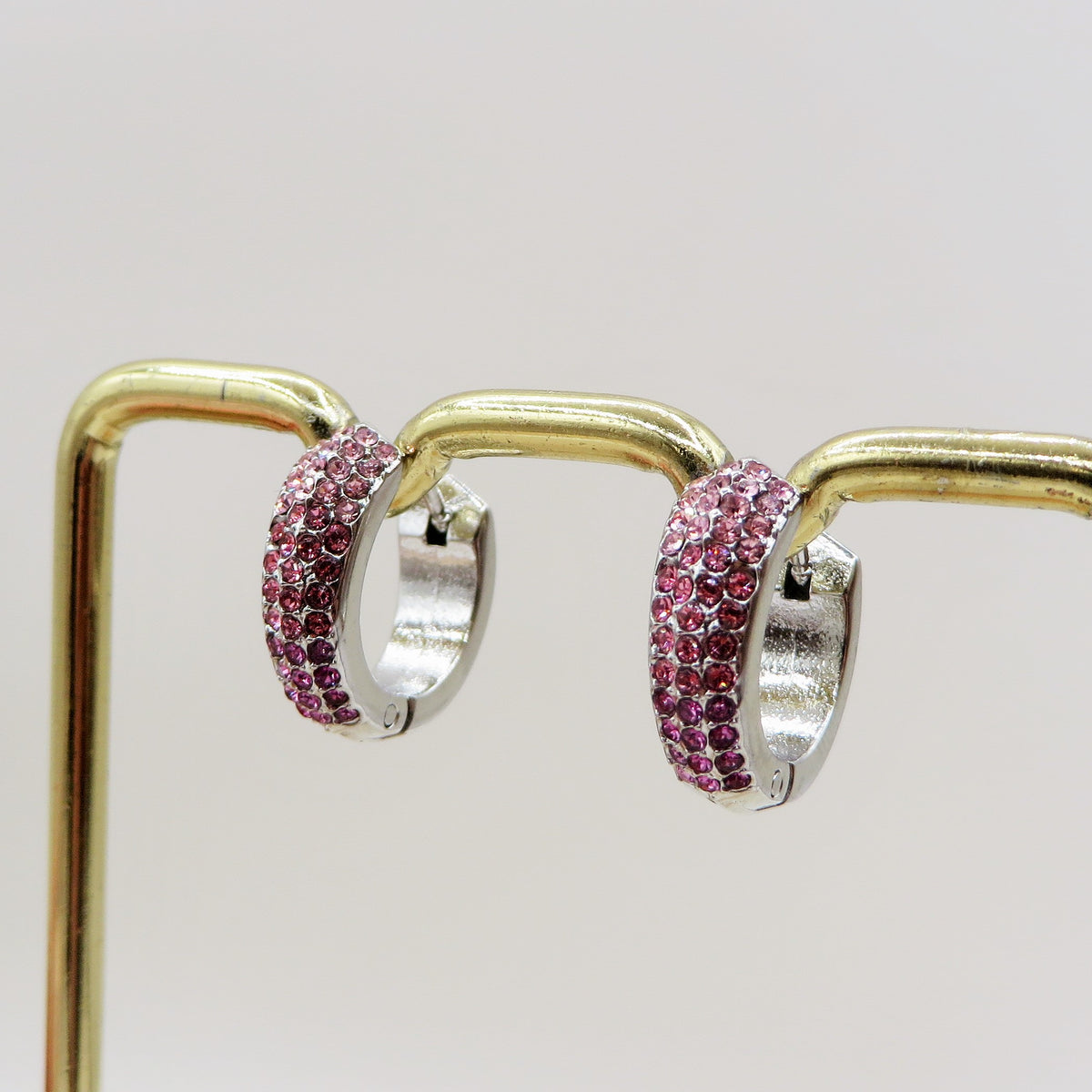 DEGRADE' COLOURS HOOPS - ACCIAIO INOSSIDABILE - OrecchinI a cerchio in cubic zirconia