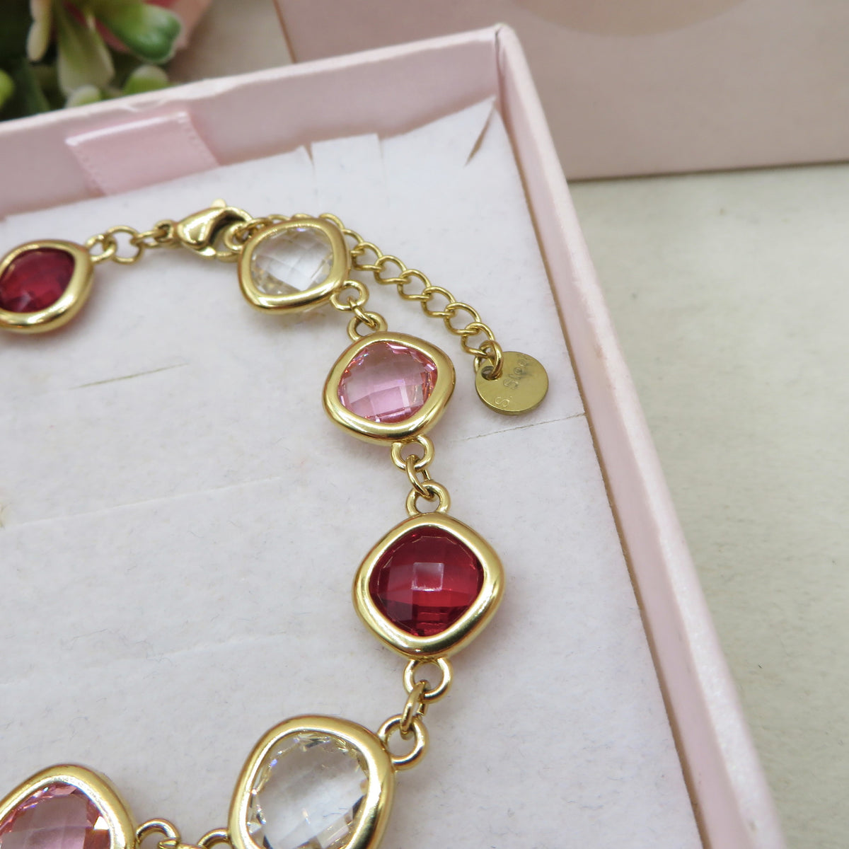 SABRINA Bracciale con cubic zirconia colori degradè IN ACCIAIO INOSSIDABILE
