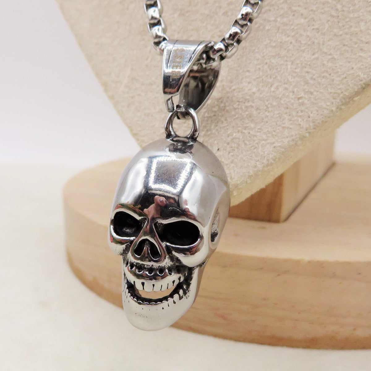 Collana pendente SKULL uomo ACCIAIO