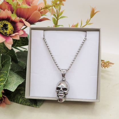 Collana pendente SKULL uomo ACCIAIO