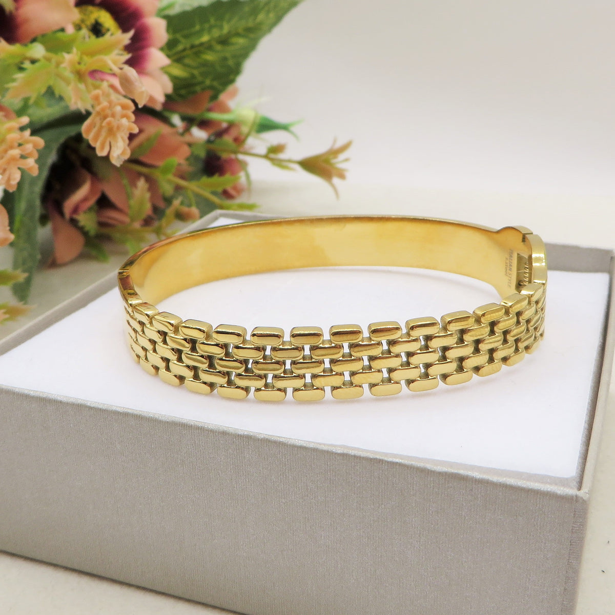 PARIS ~ Bracciale manetta catena VINTAGE in acciaio inossidabile 316L