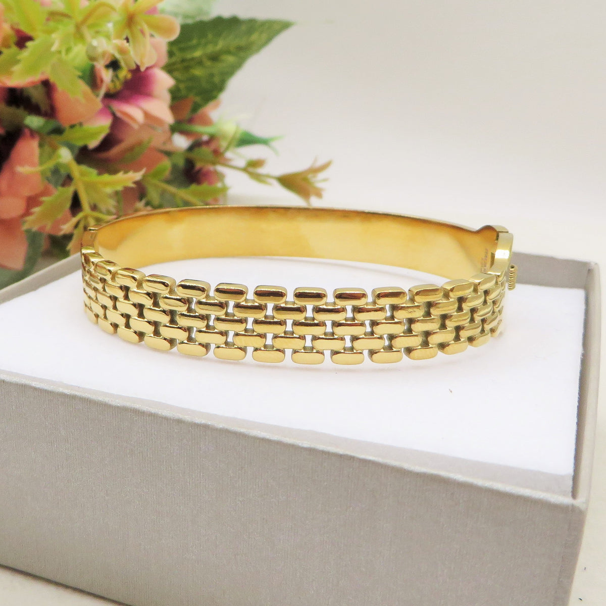 PARIS ~ Bracciale manetta catena VINTAGE in acciaio inossidabile 316L