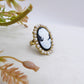 VERSAILLES LUXE - Anello con cammeo, perle e Cubic Zirconia in ACCIAIO INOSSIDABILE 316L