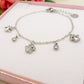 NORI - ACCIAIO INOSSIDABILE - Bracciale con pendenti ZAMPA - ZAMPE + PUNTI LUCE in cubic zirconia