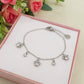 NORI - ACCIAIO INOSSIDABILE - Bracciale con pendenti ZAMPA - ZAMPE + PUNTI LUCE in cubic zirconia