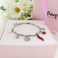 LUCKY LADYBUG - Bracciale con ciondoli scaramantici e coccinella ACCIAIO INOSSIDABILE