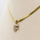 BUBBLE SNAKE INITIAL ACCIAIO INOSSIDABILE ~ Collana iniziale bombata zirconata bubble + collanina snake