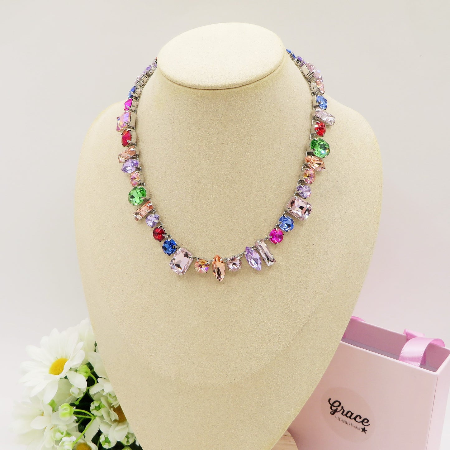 COLETTE ~ Collana con pietre sfaccettate LUCE COLLECTION
