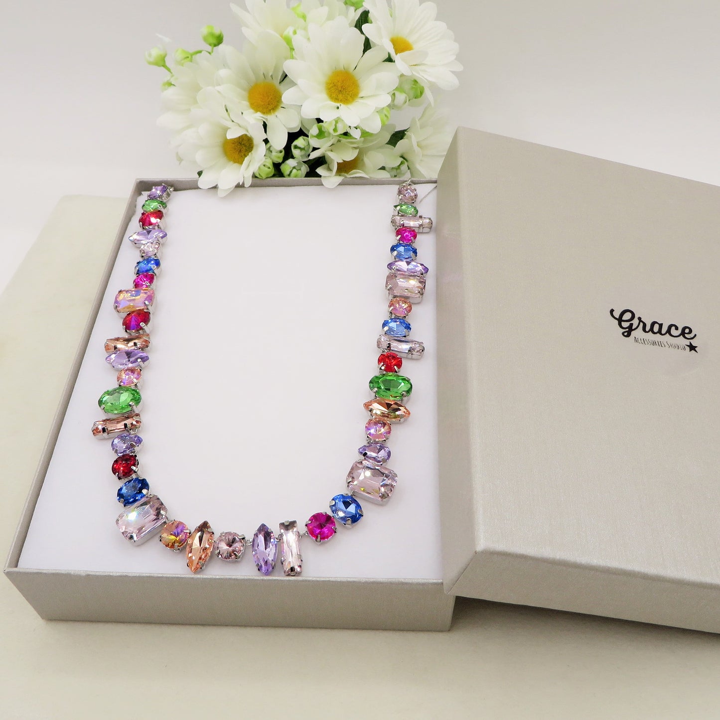 COLETTE ~ Collana con pietre sfaccettate LUCE COLLECTION