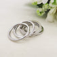 NOEMI - SET 5 FEDINE CON Zirconi ~  ACCIAIO INOSSIDABILE ~