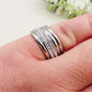 NOEMI - SET 5 FEDINE CON Zirconi ~  ACCIAIO INOSSIDABILE ~