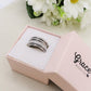 NOEMI - SET 5 FEDINE CON Zirconi ~  ACCIAIO INOSSIDABILE ~