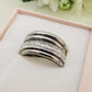 NOEMI - SET 5 FEDINE CON Zirconi ~  ACCIAIO INOSSIDABILE ~