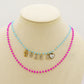 ROSARY NAME - Collana perle cristallo a rosario  Con Nome personalizzabile in Acciaio Inox