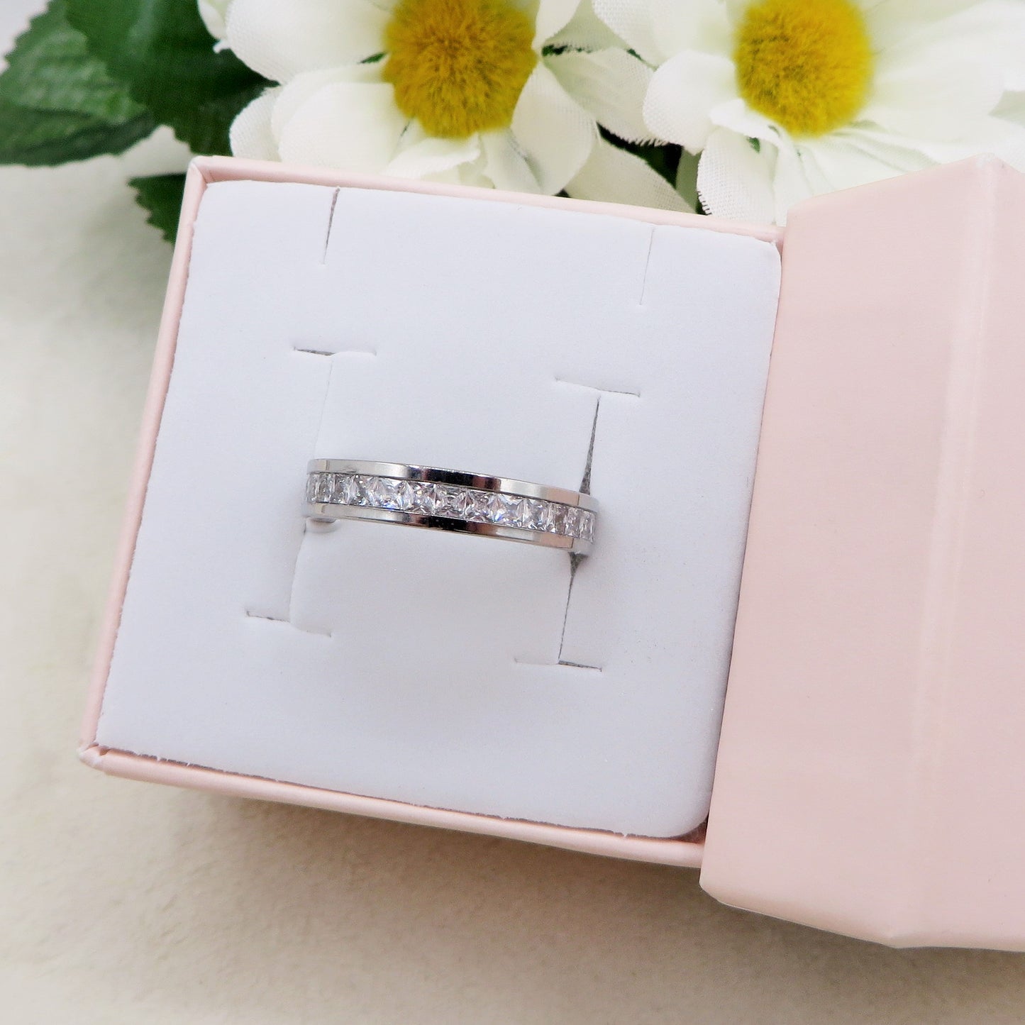Fedina INFINITY ACCIAIO INOSSIDABILE  ~ Anello con cubic zirconia
