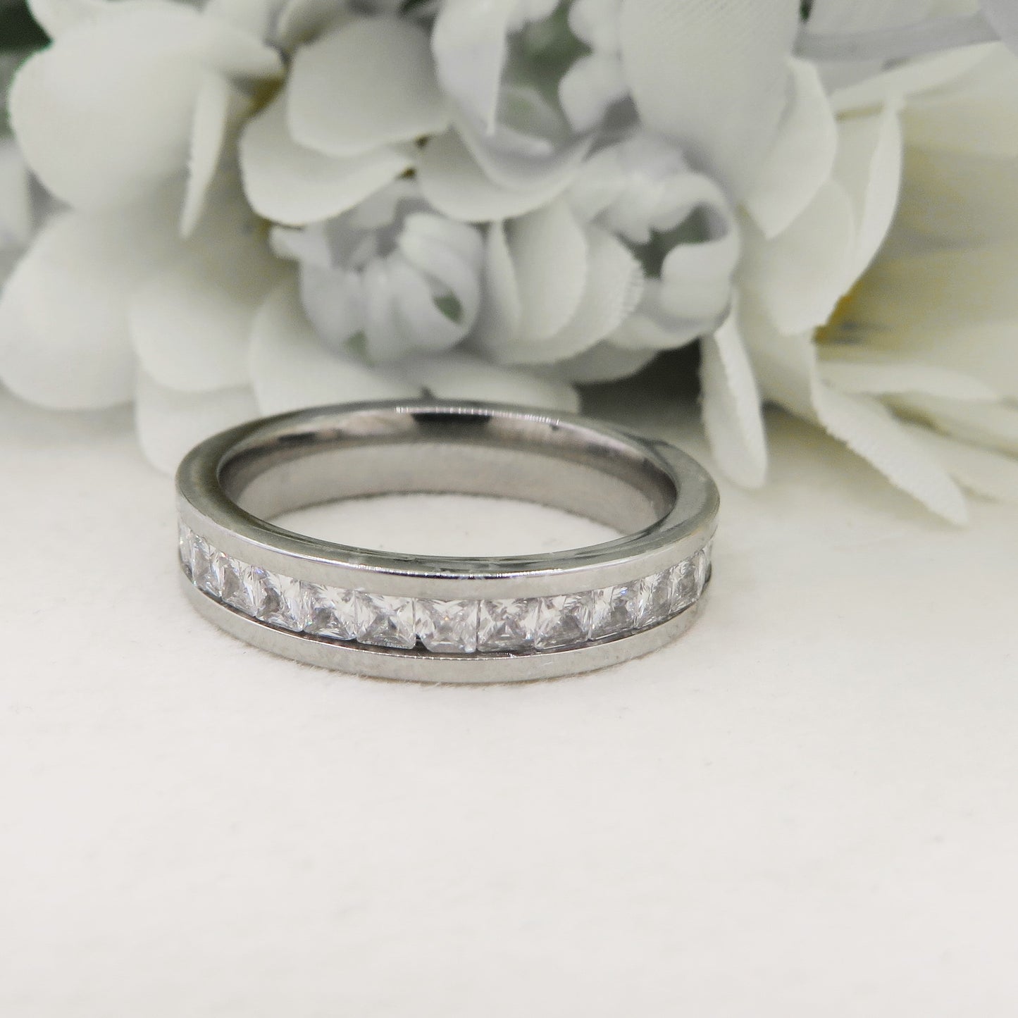 Fedina INFINITY ACCIAIO INOSSIDABILE  ~ Anello con cubic zirconia
