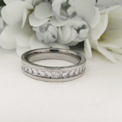 Fedina INFINITY ACCIAIO INOSSIDABILE  ~ Anello con cubic zirconia